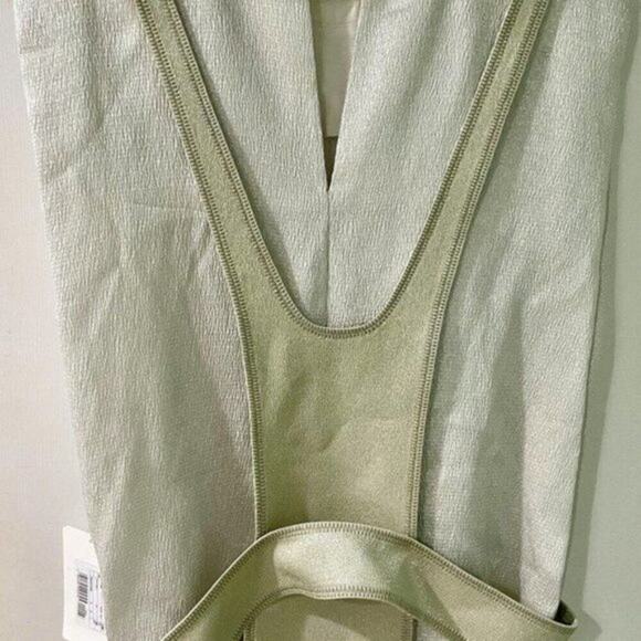 Valentino Contrast Bodice Sleeveless Top silver and Water Green - Picture 11 of 12